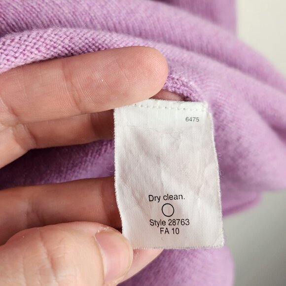 J. Crew 100% Cashmere Heather Lilac Lightweight Soft Crewneck Sweater XS *read* - Picture 8 of 10